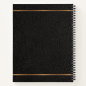 Nom monogramme personnalisé élégant livre recettes (Dos)