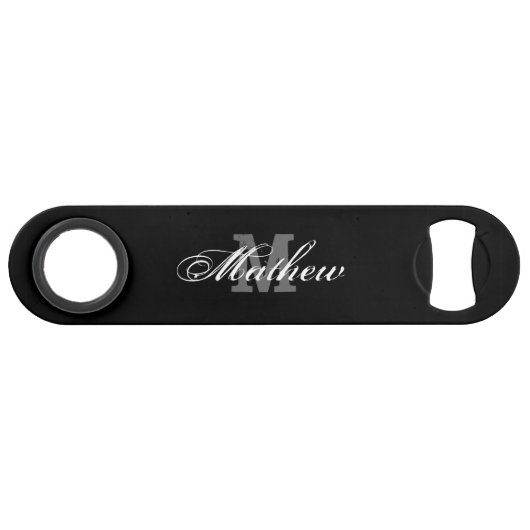 Nom monogramme personnalisé Pro Speed ouvre-boutei (Devant (Horizontal))