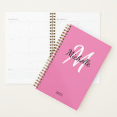 Nom Monogramme rose mignon de la fille + Initiale (Devant avec enveloppe)