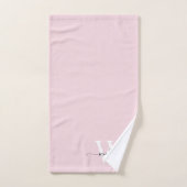 Nom Monogramme Rose Pâle Moderne Écriture Élégante (Serviette à main)