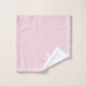 Nom Monogramme Rose Pâle Moderne Écriture Élégante (Gant de toilette)