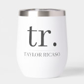 Nom monogramme simple Personnalisé (Arrière)