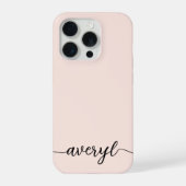 Nom monogrammé simple rose pâle écriture féminine (Verso)
