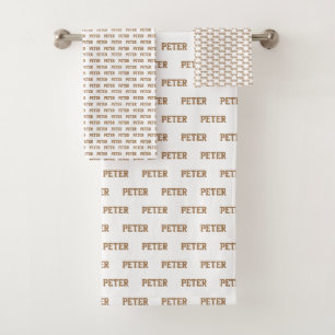 Nom Motif Moderne Lumière Brown Ensemble de servie