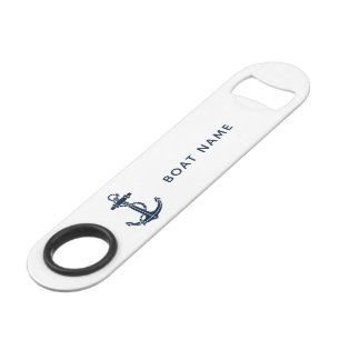 Nom nautique personnalisé d'ancre bleu marine de b