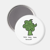 Nom nom broccoli magneet (Voorkant / Achterkant)