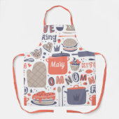 Nom Nom Kitchen All-Over Print Schort (Voorkant)