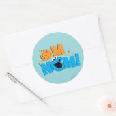 Nom Nom Koekje Ronde Sticker (Envelop)