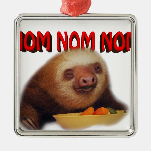 nom nom nom metalen ornament (Voorkant)