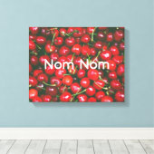 Nom Nom retro rode kersenkeuken diner Canvas Afdruk (Insitu (Houten vloer))