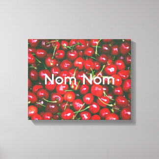 Nom Nom retro rode kersenkeuken diner Canvas Afdruk