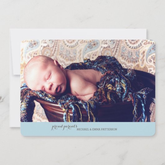 Nom Notable Deux photos Faire-part de naissance mo (Dos)