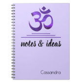 Nom, Notes et Idées Carnet des symboles Om pourpre (Devant)