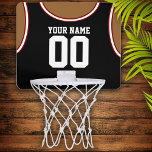 Nom/numéro personnalisé Mini panier de basket<br><div class="desc">Design de jersey amusant dans les couleurs de votre équipe préférée,  personnalisée avec votre nom et numéro.</div>