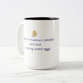Nom omelette Mug de café à deux tons personnalisé (Devant gauche)