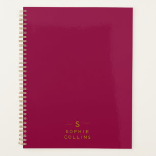 Nom or de la cerise de couleur monogramme