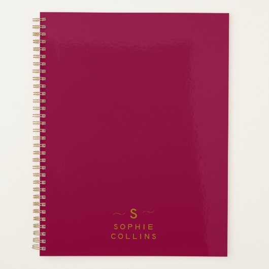 Nom or de la cerise de couleur monogramme (Devant)