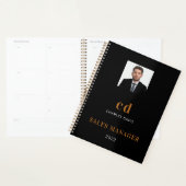 Nom or noir initiales photo business 2023 (Devant avec enveloppe)