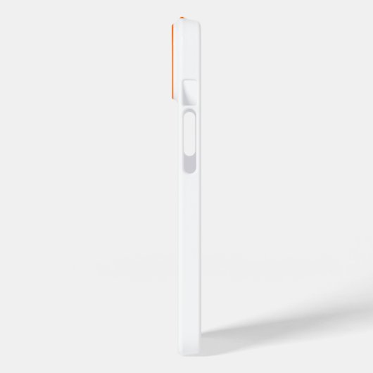 Nom orange & blanc strié coque iphone sport (Verso / Gauche)