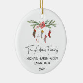 NOM Ornement de Noël familial personnalisé (Droite)