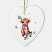 Nom Ornement de Noël Vache des Highlands (Gauche)