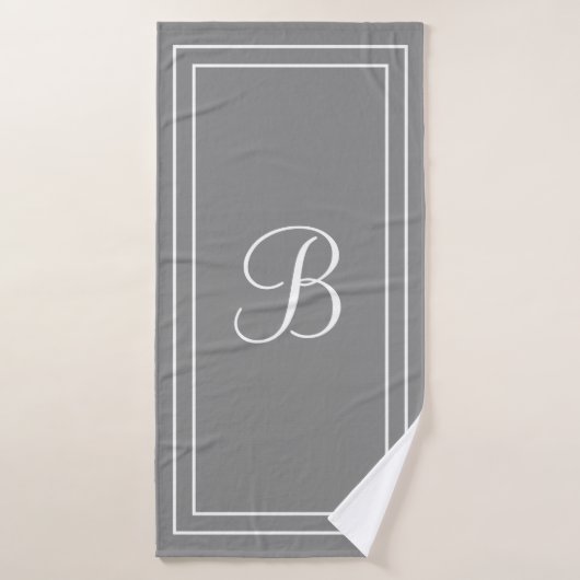 Nom ou initiale personnalisé (Serviette de bain)