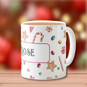 Nom ou monogramme, bonbons et biscuits Mug 11oz