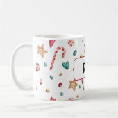 Nom ou monogramme, bonbons et cookies Mug à café 3 (Gauche)