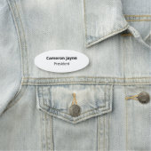 Nom ovale blanc Étiquette ou Magnétique Profession (En situation)