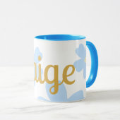 Nom Paige Mug Cup Flower Retro Floral Nom personna (Devant droit)