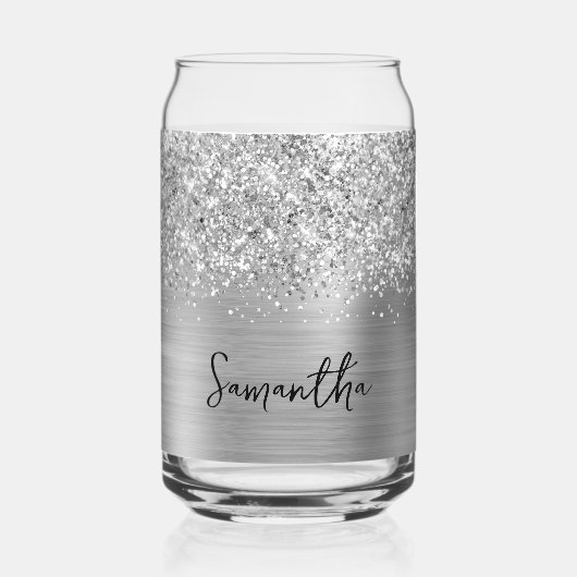 Nom Pailleté Argent Glamour (Recto)