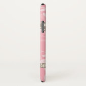 Nom papillons coque iphone rose floral (Dos/Droite)