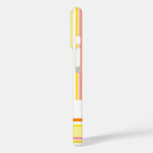 Nom perles rayées orange coque rose (Verso / Gauche)