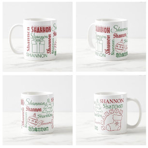 Nom persistant personnalisé Prêt de Noël Mug