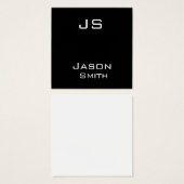 Nom personnalisable, initiales minimalistes (Devant & derrière)