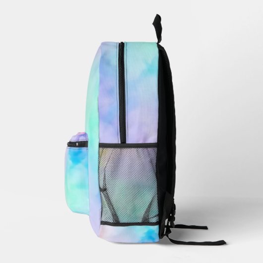 Nom personnalisable Pastel Tie Dye Sac à dos (Droite)