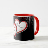 Nom personnalisable Valentine's Day Hearts Mug (Devant droit)