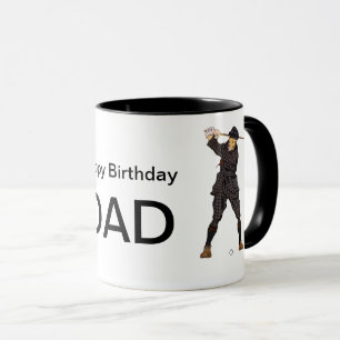Nom personnalisable Vintage look Golfer Golf Mug