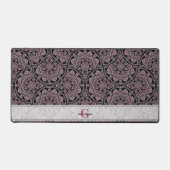 Nom personnalisé 1920s Dusky Rose Floral Fronds Ma (Recto)