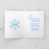 Nom personnalisé 1er Noël Snowman Carte photo (Intérieur)