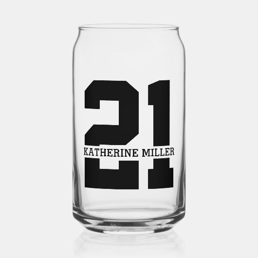 Nom personnalisé 21e anniversaire Moderne (Recto)