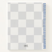 Nom personnalisé À damiers Carnet spiral (Dos)