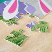 Nom personnalisé à l'envers du puzzle de lapin (Côté)