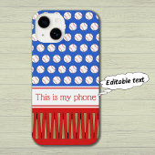 Nom personnalisé à motif de baseball