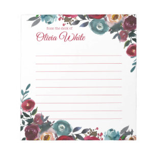 Nom personnalisé À Partir Du Bureau Du Bloc-Note