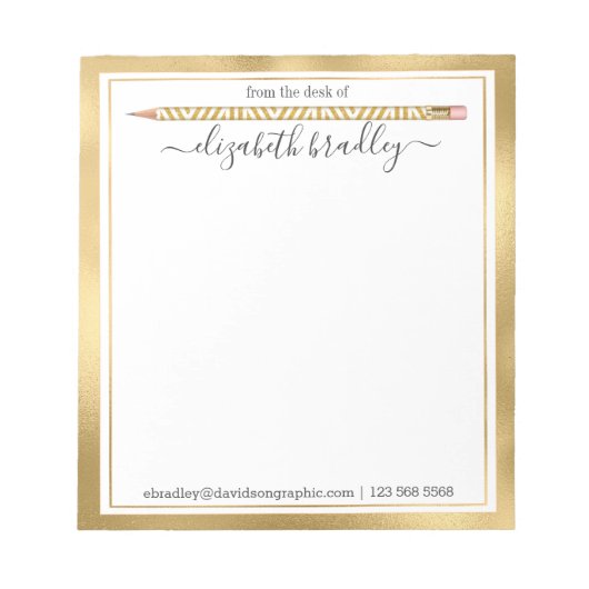 Nom personnalisé | À Partir Du Bureau Du Bloc-Note (Devant)