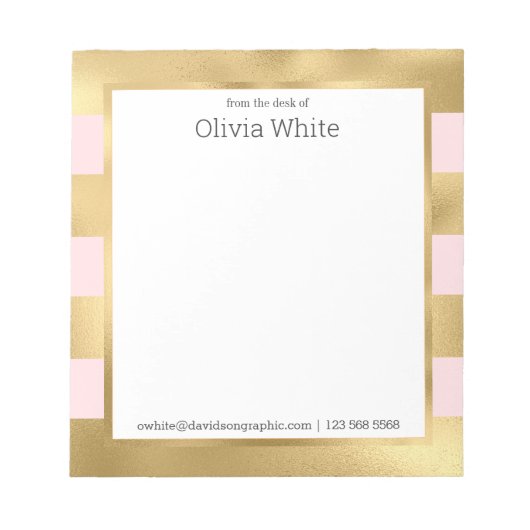 Nom personnalisé | À Partir Du Bureau Du Bloc-Note (Devant)