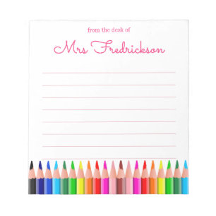Nom personnalisé À Partir Du Bureau Du Bloc-Note