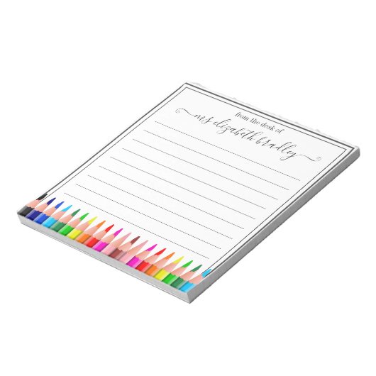 Nom personnalisé | À Partir Du Bureau Du Bloc-Note (Tourné)