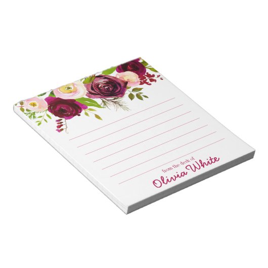 Nom personnalisé | À Partir Du Bureau Du Bloc-Note (Incliné)